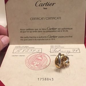 Cartier Trinity De Cartier , three tone gold hoops